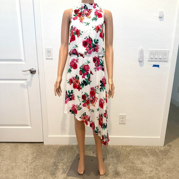 Express XL halter asymmetrical sleeveless floral dress D3 2861 - Picture 9 of 9